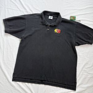 Vtg 90's Kansas City Chiefs Faded Embroidered Polo Shirt - L
